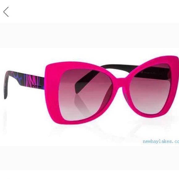 Italia Independent Pink Velvet Cat Eye Sunglasses - Picture 1 of 8